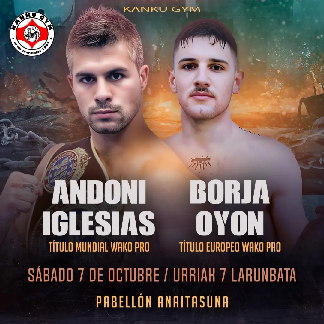 Dos t&iacute;tulos Wako Pro en la velada 40&ordm; aniversario del gimnasio Kanku (7 de octubre)